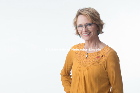 Studio portrait of Anne McConkey, Academic Advisor, College of Journalism and Mass Communication. Ma