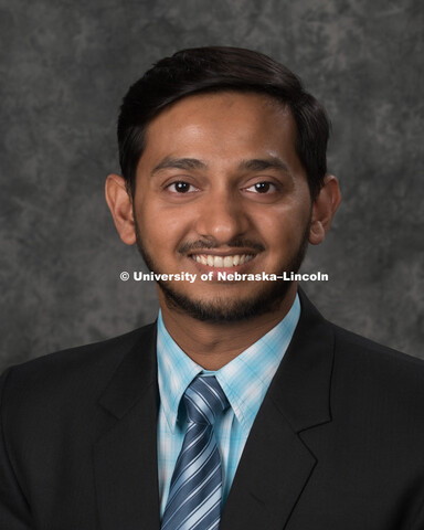 Studio portrait of Aditya Gupta, Graduate Teaching Assistant, College of Business. September 10, 201