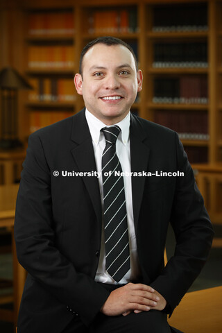 Anthony Beltran, Admissions Counselor for the College of Law. Nebraska Law photo shoot. September 13