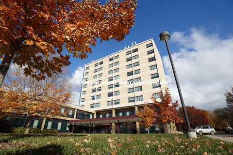Fall on East Campus, Hardin Hall. November 2, 2018. 