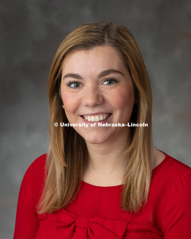 Studio portrait of Allie Carlini, Panhellenic Executives. December 3, 2018. 