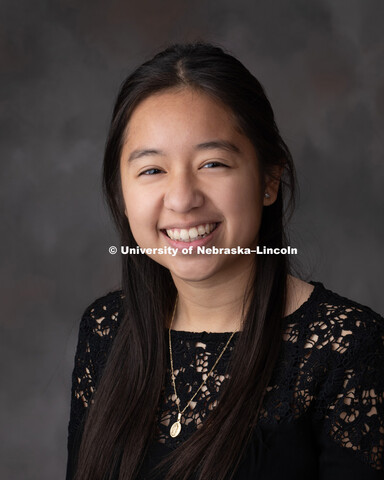 Studio portrait of Yahira Cortez, Panhellenic Executives. December 13, 2018. 