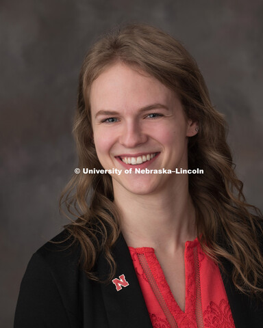 Studio portrait of Courtney Van Hoosen, Outreach Officer, Office of Global Strategies, Academic Affa