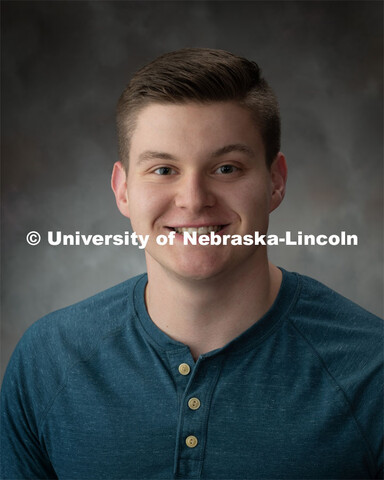 Studio portrait of Alexander Christensen, Critical Language Scholar recipient (CLS). April 16, 2019.