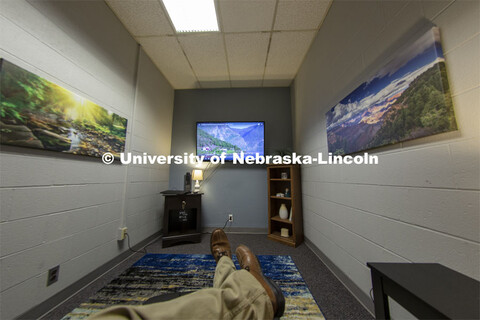 The "Find Your Calm, Restore Your Zenergy" relaxation room opened in January and is located in the E