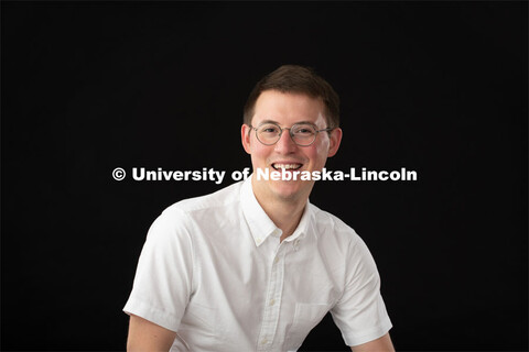 Studio portrait of Andrew Pederson, DISC Office Associate, University Libraries and Center for Digit