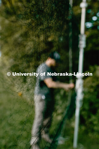 Nebraska graduate student Christopher Fill is studying the patterns of bats living at Homestead Nati