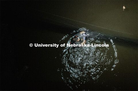 Nebraska graduate student Christopher Fill is studying the patterns of bats living at Homestead Nati