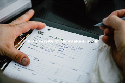 Nebraska graduate student Christopher Fill is studying the patterns of bats living at Homestead Nati