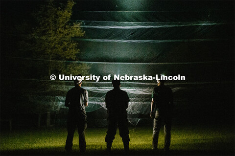 Nebraska graduate student Christopher Fill is studying the patterns of bats living at Homestead Nati