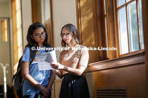 Academic Advisor, Rebecca Carr, meets with students and helps them explore different options for the