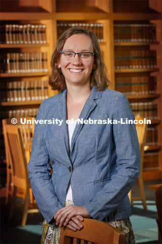 Amanda Thurston Slack, Library Services Associate for the College of Law. Nebraska Law photo shoot. 