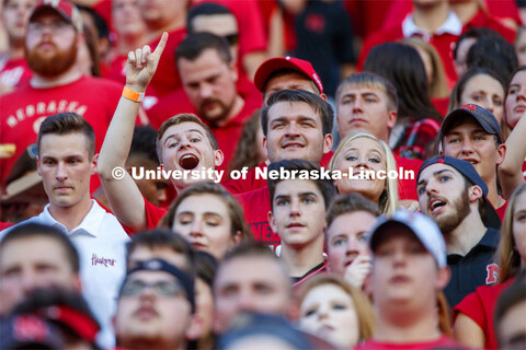 Husker fans at the Nebraska vs. Northern Illinois football game. September 14, 2019. 