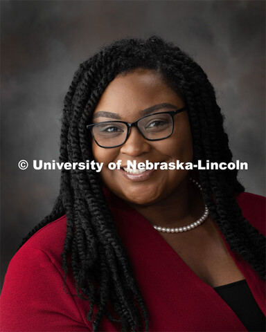 Studio portrait of Ashley Swift, MGC/NPHC Graduate Assistant, Greek Affairs Office. September 23, 20