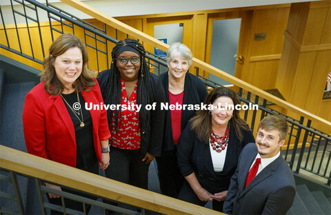 College of Law Admissions office. (Left to right) Tracy Warren, Kathurima Joy, Rebecca Colberg, Meli