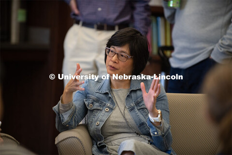 The undergraduate chapter of the AWM hosted a lunch with Dr. Joyce Yen for the UNL mathematical comm