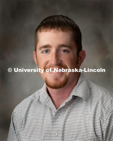 Studio portrait of Austin Holliday, Cow/Calf Unit Manager, Animal Science. October 22, 2019. 