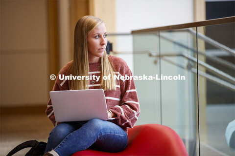 Lauryn Monteforte, a freshman in agribusiness from Geneva and a Husker Power scholar, studies in Col