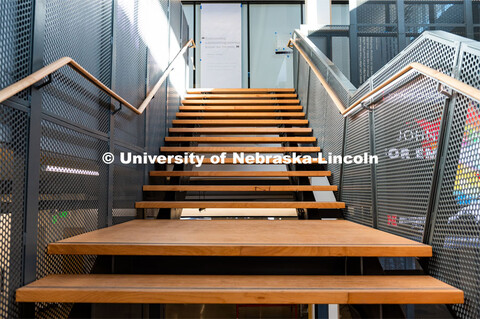 Main Stairs to the 2nd floor of the Johnny Carson School for Emerging Media Arts. November 12, 2019.