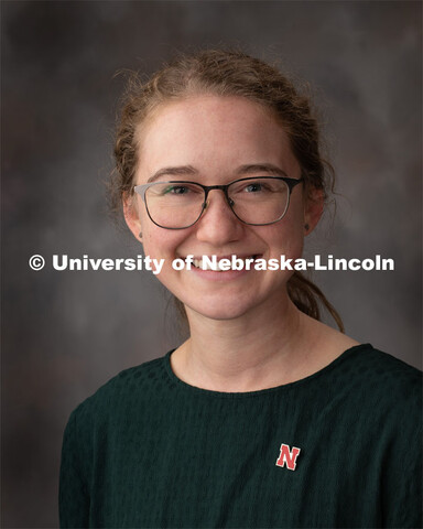 Studio portrait of Abigail Borgmeier, Graduate Research Assistant, Plant Pathology. December 13, 201