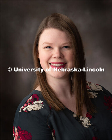 Studio portrait of Alexa Barber, Student Researcher for Animal Science. December 20, 2019. 