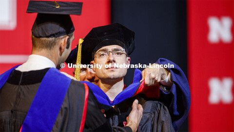 Graduate Commencement and Hooding at the Pinnacle Bank Arena. December 20, 2019. 