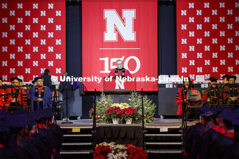 Undergraduate commencement at Pinnacle Bank Arena, December 21, 2019.  