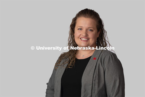 Studio portrait of Rebecca Heilman, Recruitment Specialist, Office of Admissions. January 10, 2020. 