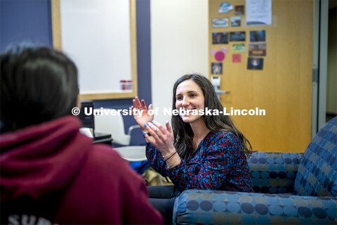 Through Nebraska's new Counselor-in-Residence program, graduate student Megan Lawrence is working in