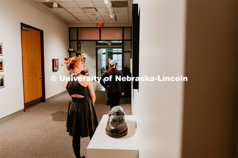 Students exhibit their art in the Richards Hall art gallery. February 7, 2020. 