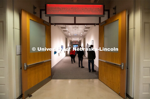 Students exhibit their art in the Richards Hall art gallery. February 7, 2020. 