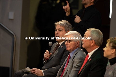 Lance Perez, Dean of College of Engineering, speaks at The State of Our University. The N2025 strate