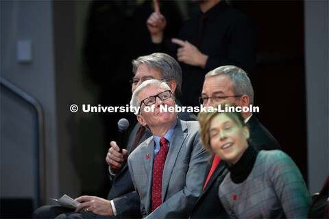 Archie Clutter, Dean of Agricultural Research Division, speaks at The State of Our University. The N