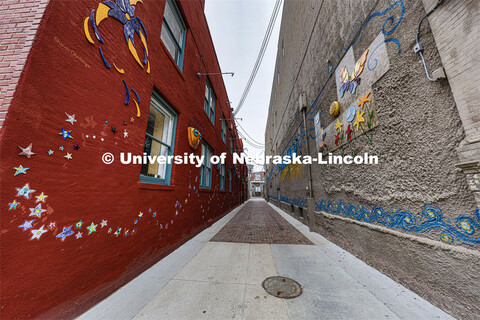 Drone footage of Lincoln’s Art Alley and the Haymarket. Photos are for the College of Architecture