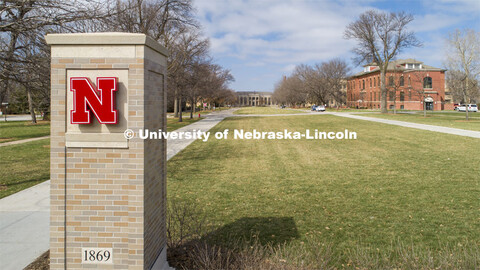 East Campus entrance gateways. March 24, 2020. 