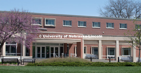 Spring trees bloom on City Campus near Seleck Quadrangle. April 21, 2020. 