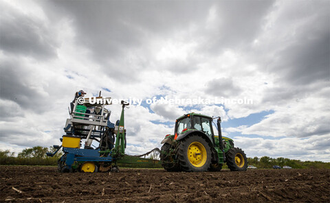 James Schnable corn research group plants at agronomy fields at 84th and Havelock in northeast Linco