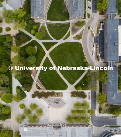 Aerial views of city campus. May 11, 2020. 