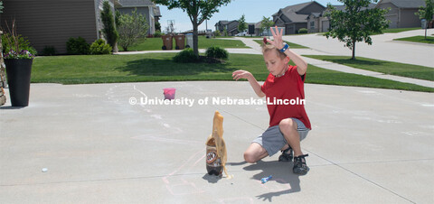 Evan Washburn of Lincoln, participates in the "Virtual Vibes" 4-H Camp. Camp participants receive a 