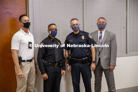 New University of Nebraska-Lincoln Police Department Chief Hassan Ramzah had his badge presented to 