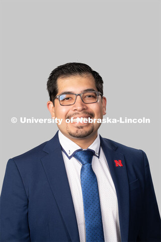 Studio portrait of Alejandro Diaz, Residence Director, Residence Life. July 27, 2020. 