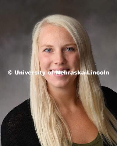 Studio portrait of Amanda Francis, Assistant Teacher for Child, Youth and Family Studies. August 21,