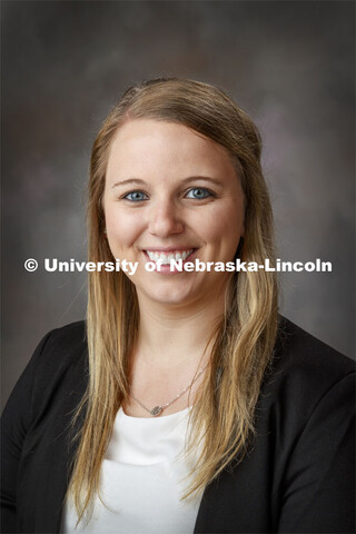 Studio portrait of Allison Backer, College of Engineering Payroll Coordinator. September 1, 2020. 