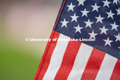 An American flag placed in the Donald and Lorena Meier Commons on Thursday, September 10, 2020 in Li