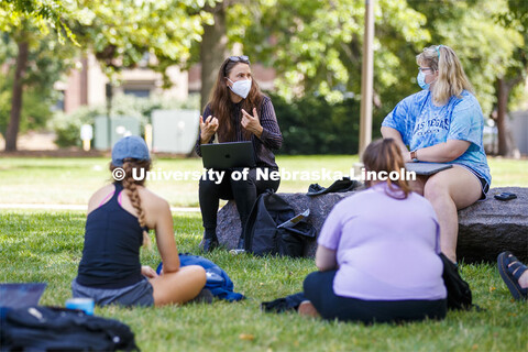 Assistant Professor Katie Anania teaches her Visualizing Crisis: Food, Water and Biopolitics class i