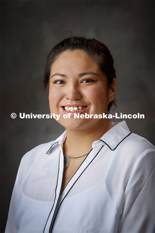 Studio portrait of Kimimilawin Flying By-Fire Thunder, McNair Scholar. September 16, 2020. 