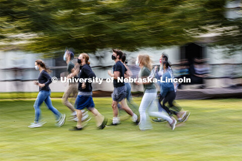 Since 1945 students re-perform Yvonne Rainer’s 1963 dance work “We Shall Run” in the courtyard