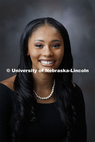 Studio portrait of Amyia Harris, McNair Scholar. September 18, 2020. 