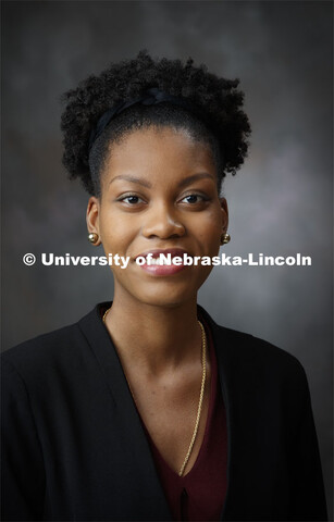 Studio portrait of Alysa Simpson, McNair Scholar. September 24, 2020. 