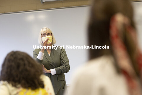 Students in Barbara Terwilliger’s Health and Wellness in the Elementary Classroom course in small 